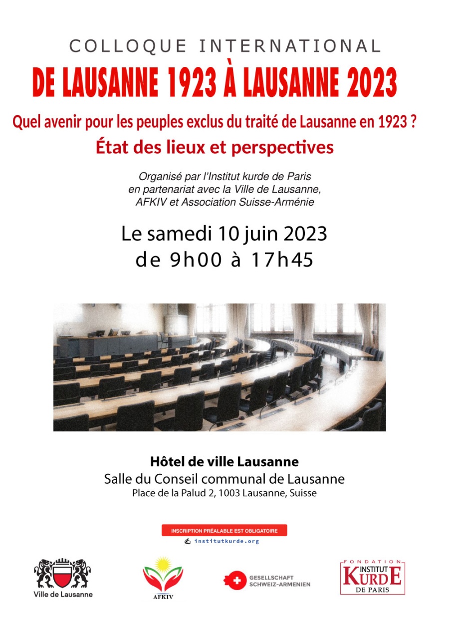 COLLOQUE INTERNATIONAL<br>De Lausanne 1923 à Lausanne 2023